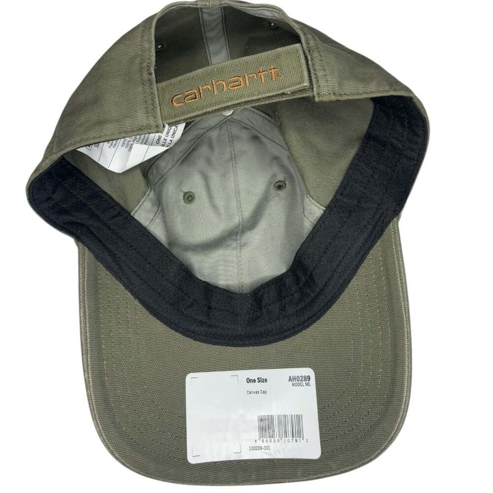 NWT Carhartt Force Cotton Canvas Cap One Size Army Green AH0289 - Picture 2 of 5